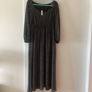 Madewell, NWT, scoop neckline, long balloon sleeves & ruching at waist, …
